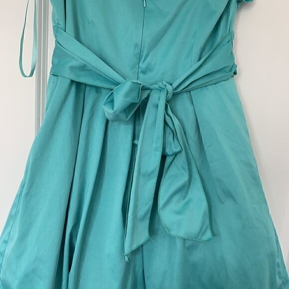 Charlotte Russe Women Juniors One Shoulder Rosette Aqua Dress, Size 7/8 juniors - Picture 11 of 12